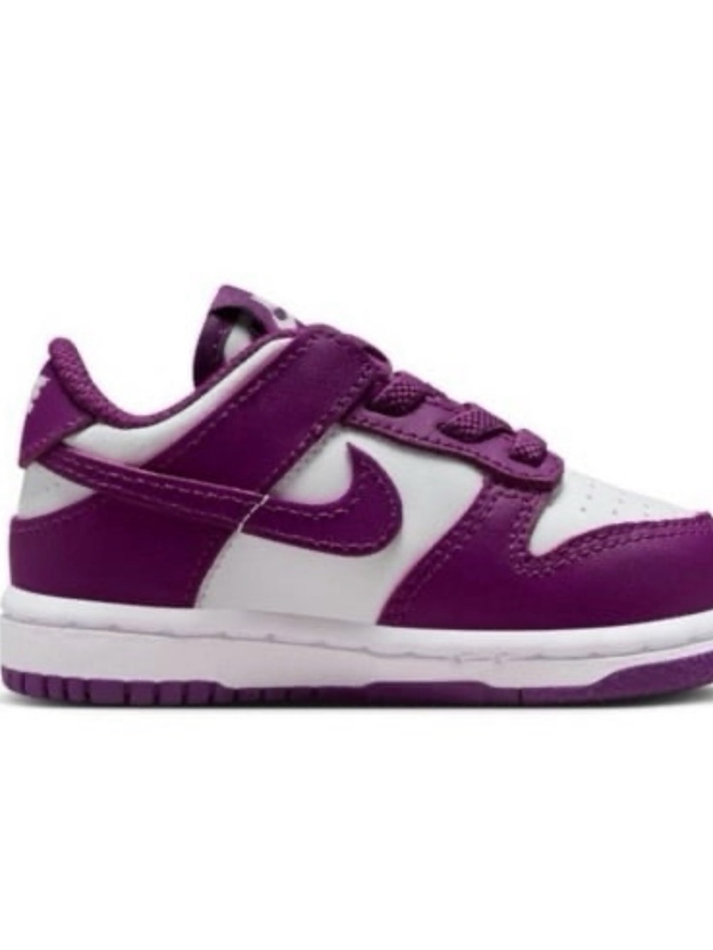 Nike Dunk Low "White/Viotech" Toddler Girls' Shoes size 9C
